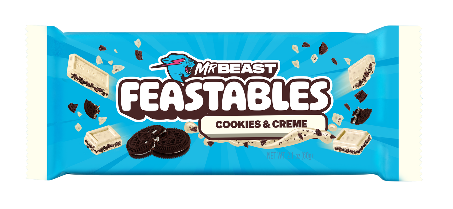 Feastables Mr Beast Chocolate Bar, 2.1 oz (60g), 1 Bar