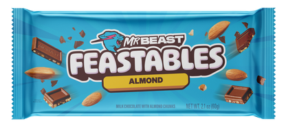 Feastables Mr Beast Chocolate Bar, 2.1 oz (60g), 1 Bar