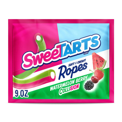 SweeTARTS Ropes, Candy,  Soft and Chewy, 9 oz